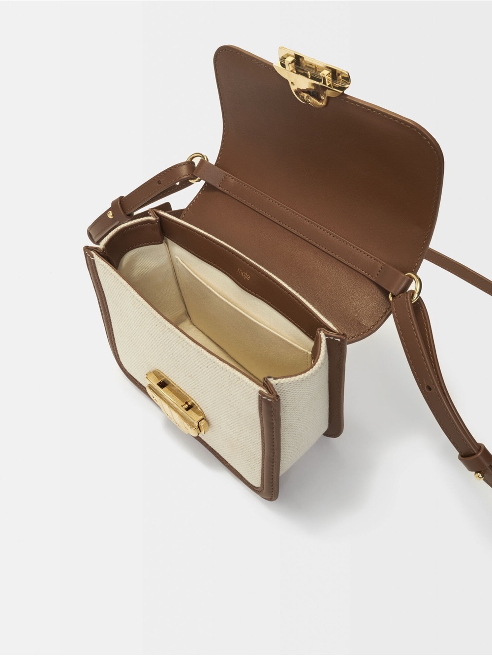 Maje Leather and material mix bag - Picture 5 of 10